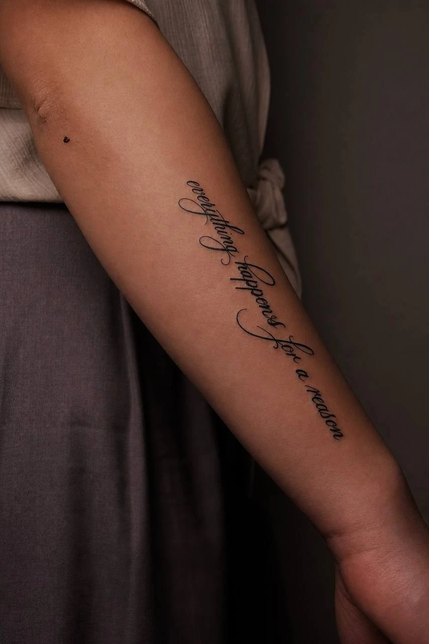 Тату в стиле Lettering — мастер Жанна, KATANA TATTOO